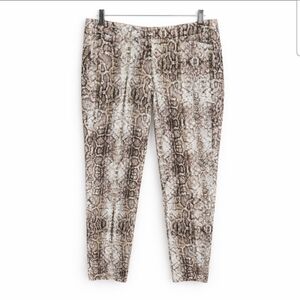 Worthington Snakeskin Print Stretchy Pull-on Ankle Length Pants Sz 6